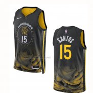 Camiseta Golden State Warriors Gui Santos #15 Ciudad 2022-23 Negro