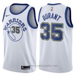 Camiseta Golden State Warriors Kevin Durant #35 Blanco 2017-18