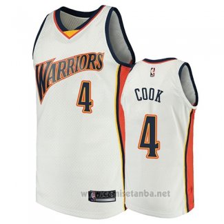 Camiseta Golden State Warriors Quinn Cook #4 2009-10 Hardwood Classics Blanco