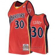 Camiseta Golden State Warriors Stephen Curry #30 2009-10 Hardwood Classics Naranja