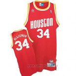 Camiseta Houston Rockets Hakeem Olajuwon #34 Retro Rojo