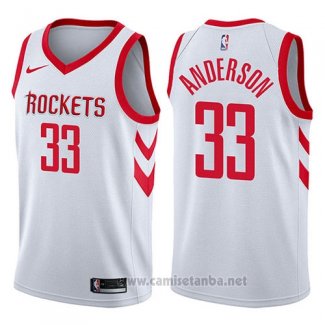 Camiseta Houston Rockets Ryan Anderson #33 Swingman Association 2017-18 Blanco