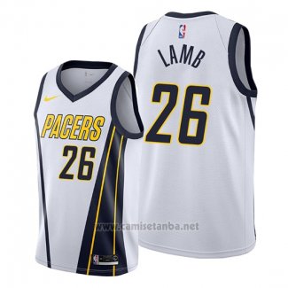 Camiseta Indiana Pacers Jeremy Lamb #26 Earned Blanco