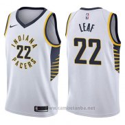 Camiseta Indiana Pacers T.j. Leaf #22 Association 2017-18 Blanco