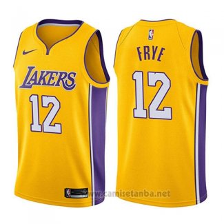 Camiseta Los Angeles Lakers Channing Frye #12 Icon 2017-18 Oro