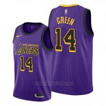 Camiseta Los Angeles Lakers Danny Green #14 Ciudad Violeta