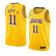 Camiseta Los Angeles Lakers Joel Berry II #11 Icon 2018-19 Amarillo