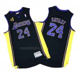 Camiseta Los Angeles Lakers Kobe Bryant #24 2009-10 Finals Negro