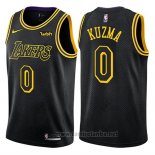 Camiseta Los Angeles Lakers Kyle Kuzma #0 Ciudad Negro