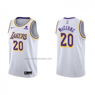 Camiseta Los Angeles Lakers Mac McClung #20 Association 2021-22 Blanco