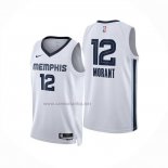 Camiseta Memphis Grizzlies Ja Morant NO 12 Association 2024-25 Blanco