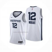 Camiseta Memphis Grizzlies Ja Morant NO 12 Association 2024-25 Blanco
