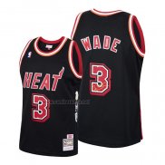 Camiseta Miami Heat Dwyane Wade #3 2006 Finals MVP Retro Negro