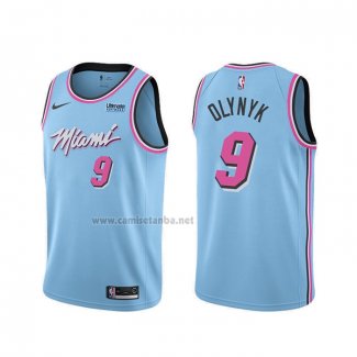 Camiseta Miami Heat Kelly Olynyk #9 Ciudad 2019-20 Azul