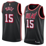 Camiseta Miami Heat Okaro White #15 Classic 2018 Negro