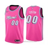 Camiseta Miami Heat Personalizada Earned 2018-19 Rosa