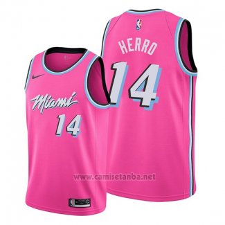 Camiseta Miami Heat Tyler Herro #14 Earned 2018-19 Rosa