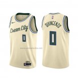 Camiseta Milwaukee Bucks Donte Divincenzo #0 Ciudad Crema