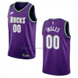 Camiseta Milwaukee Bucks Joe Ingles #00 Classic 2022-23 Violeta