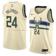 Camiseta Milwaukee Bucks Joel Bolomboy #24 Ciudad 2018 Crema