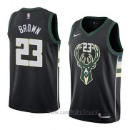 Camiseta Milwaukee Bucks Sterling Brown #23 Statement 2018 Negro