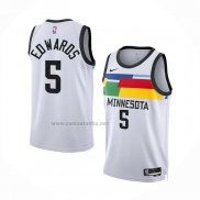 Camiseta Minnesota Timberwolves Anthony Edwards #5 Ciudad 2022-23 Blanco