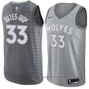 Camiseta Minnesota Timberwolves Keita Bates-Diop #33 Ciudad 2017-18 Gris