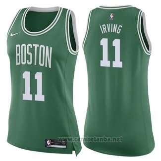 Camiseta Mujer Boston Celtics Kyrie Irving #11 Icon 2017-18 Verde