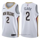 Camiseta New Orleans Pelicans Ian Clark #2 Association 2017-18 Blanco