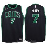 Camiseta Nino Boston Celtics Jaylen Brown #7 Statement 2017-18 Negro