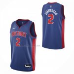 Camiseta Nino Detroit Pistons Cade Cunningham NO 2 Icon 2025-26 Azul