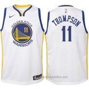 Camiseta Nino Golden State Warriors Klay Thompson #11 2017-18 Blanco