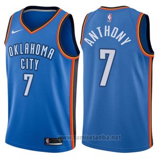 Camiseta Oklahoma City Thunder Carmelo Anthony #7 2017-18 Azul