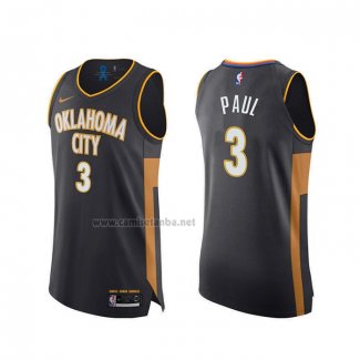 Camiseta Oklahoma City Thunder Chris Paul #3 Ciudad Authentico 2019-20 Gris