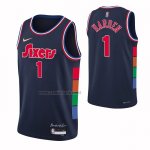 Camiseta Philadelphia 76ers James Harden #1 Ciudad 2021-22 Azul