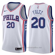 Camiseta Philadelphia 76ers Markelle Fultz #20 2017-18 Blanco