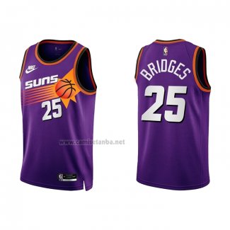 Camiseta Phoenix Suns Mikal Bridges #25 Classic 2022-23 Violeta