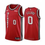 Camiseta Portland Trail Blazers Damian Lillard #0 Classic 2019-20 Rojo