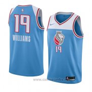Camiseta Sacramento Kings Troy Williams #19 Ciudad 2018 Azul