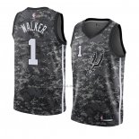 Camiseta San Antonio Spurs Lonnie Walker #1 Ciudad 2018 Gris