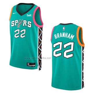 Camiseta San Antonio Spurs Malaki Branham #22 Ciudad 2022-23 Verde