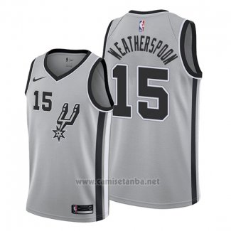 Camiseta San Antonio Spurs Quinndary Weatherspoon #15 Statement 2019-20 Gris