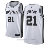 Camiseta San Antonio Spurs Tim Duncan #21 Association 2017-18 Blanco