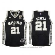 Camiseta San Antonio Spurs Tim Duncan #21 Negro