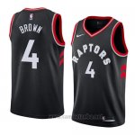 Camiseta Toronto Raptors Lorenzo Brown #4 Statement 2018 Negro