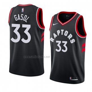 Camiseta Toronto Raptors Marc Gasol #33 Statement 2018 Negro