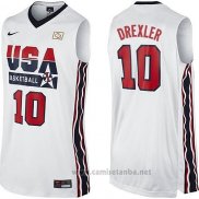 Camiseta USA 1992 Clyde Drexler #10 Blanco