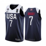 Camiseta USA Marcus Smart #7 2019 FIBA Basketball World Cup Azul