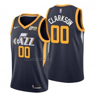 Camiseta Utah Jazz Jordan Clarkson #00 Icon Azul