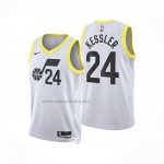 Camiseta Utah Jazz Walker Kessler NO 24 Association 2024-25 Blanco